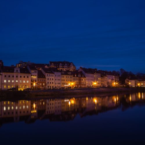 blaue stunde über zgorzelec